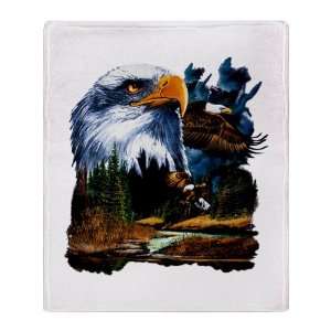   Throw Blanket US American Pride Bald Eagle Collage 