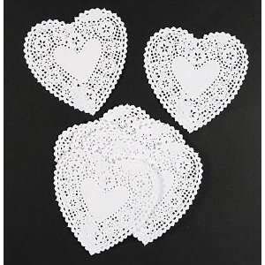  4 Heart Paper Doilies Arts, Crafts & Sewing