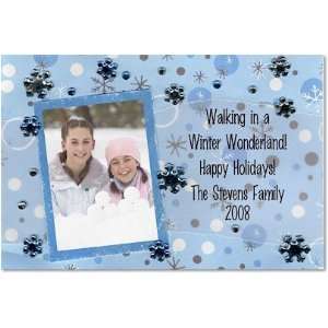  Scrapbook Holiday Photo Cards   Glistening Snowflakes 