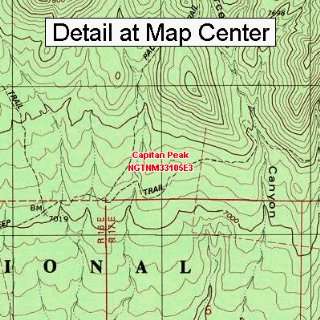 USGS Topographic Quadrangle Map   Capitan Peak, New Mexico (Folded 
