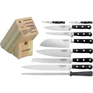   : LamsonSharp 10 Piece Forged Knife Set with Block: Kitchen & Dining