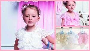 NWT Boutique GIRL Sweet Princess Gorgeous Lacy Full Of Satin Bows Vest 