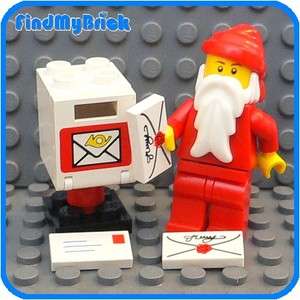   NT Lego Christmas Santa Minifigure with Letters & Mail Box NEW  