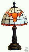 TEXAS LONGHORNS STAINED GLASS COLLEGIATE ACCENT LAMP  