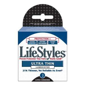  LifeStyles Brand 4703 Ultra Thin Condoms   3 Count: Health 