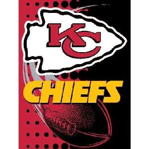 Kansas City Chiefs Royal Plush Raschel NFL Blanket (Big Burst Series 