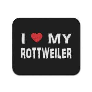   I Love My Rottweiler Mousepad Mouse Pad: Computers & Accessories