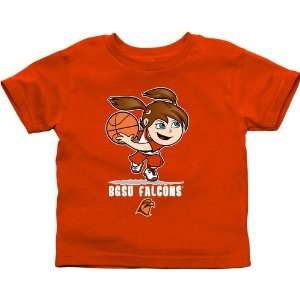  Bowling Green State Falcons Toddler Girls Basketball T Shirt 