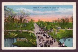 1934 Scene In Forest Park St. Louis Missouri Postcard  