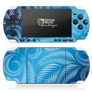  Design Skins for Sony PSP 3004 Slim & Lite   Blue Leaves 