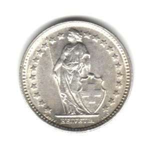   Switzerland ½ Half Franc Coin KM#23   83.5% Silver 