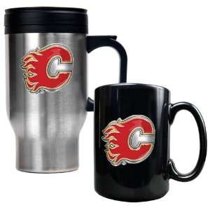  Calgary Flames NHL Stainless Steel Travel Mug & Black 