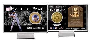 Ryne Sandberg Hall of Fame Coin Card  