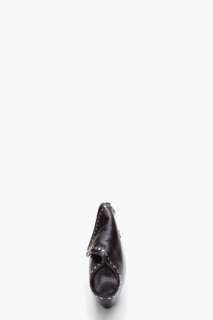 Alexander McQueen black studded manta clutch for women  
