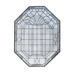  27W X 37H Beveled Glass Octagon Stained Glass Window 