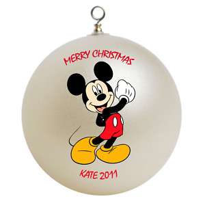 Personalized Mickey Mouse Christmas Ornament Gift  