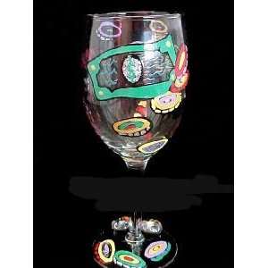  Casino Cards & Chips Design   Wine Glass   8 oz. Sports 