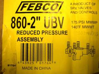 FEBCO 860 2 UBV REDUCED PRESSURE ASSEMBLY  