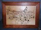 Cattle Drive Wood Art Wall Hanging