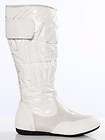   QUILTED FLAT SHINY LIGHT WEIGHT CALF LENGTH WATER RAIN PROOF BOOT 8