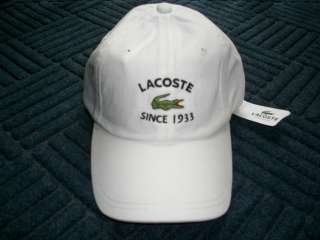 Authentic Lacoste Since 1933 Cap w/ Crocodile New  