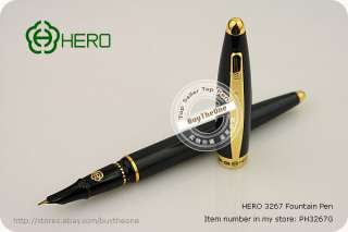 HERO 3267 Fountain Pen Pearlescent Black Extra Fine Nib  