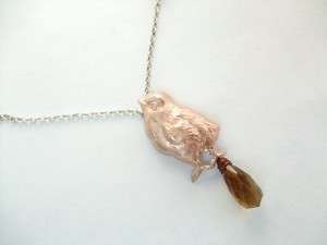 18k Rose Gold VM Vintage Chick Quartz Garnet Necklace  