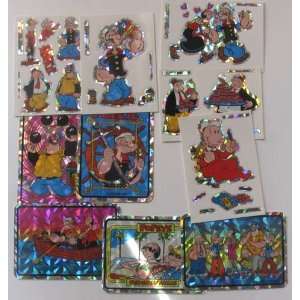  Popeye and Friends Prismatic Stickers Set of 10 