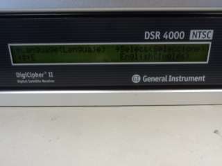   INSTRUMENT DSR4000 DIGICIPHER II DIGITAL SATELLITE RECEIVER  