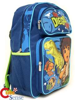 Go Diego Go w/ Dinosaur School Backpack /Bag 16 Large  