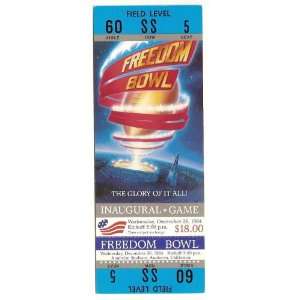  1984 Freedom Bowl unused Ticket Iowa Texas Everything 