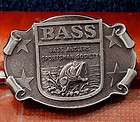 Vintage Lewis Buckles Chicago Bass Anglers Sportsman Society Belt 