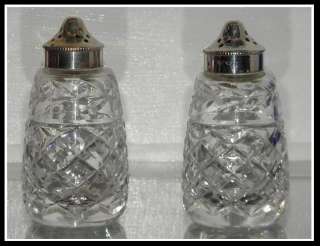 Set of 2 Unusual Signed Waterford Crystal Salt Shakers  