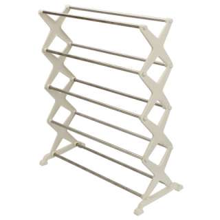 tier Foldable Stainless Steel Shoe Rack Home Organization 