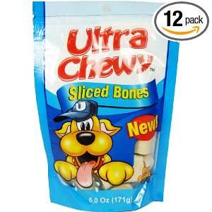 Ultra Chewy Sliced Bones, 6 Ounce Bags (Pack of 12)  