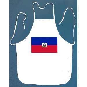  Haiti Flag BBQ Barbeque Apron with 2 Pockets Patio, Lawn 
