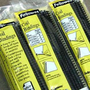 100 pcs 10mm Black Spiral Plastic Binding Coil Supplies  