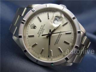 2002 Rolex Stainless Date Watch Silver Dial Ref 15200 Y Serial VERY 
