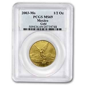  2003 1/2 oz Gold Mexican Libertad MS 69 PCGS: Toys & Games