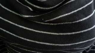 NWT Jones New York Black with Silver Stripe Drape Neck Sweater Plus 