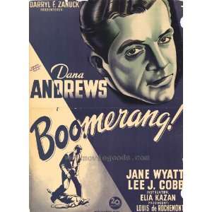  Boomerang Poster Foreign 27x40 Dana Andrews Jane Wyatt Lee 
