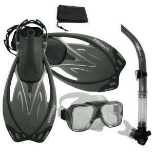 Snorkeling Scuba Dive Snorkel Mask Fins Gear Set:  Sports 