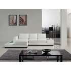 Tosh Furniture Modern White Compact Leather Sectional Sofa