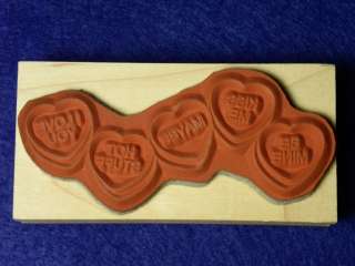 Penny Black Candy Conversation Hearts Love Valentines Day RUBBER STAMP 