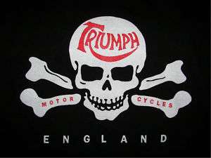 WOMENS Triumph Motorcycle Skull T Shirt Punk Vintage  