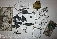 Vintage Fishing Tackle WEBER HOOKS LEAD WEIGHTS BEAD CHAIN BULLET 