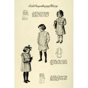   Girl Coat Frocks Clothes   Original Halftone Print