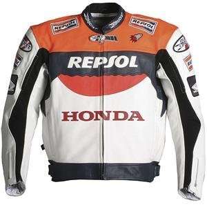  Joe Rocket Honda Repsol Leather Jacket   50/White/Orange 