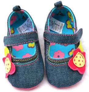 Blue Mary Jane toddler baby girl shoes size 2 3 4  