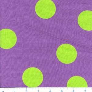   Bouncing Dots Purple & Lime Fabric By The Yard: Arts, Crafts & Sewing